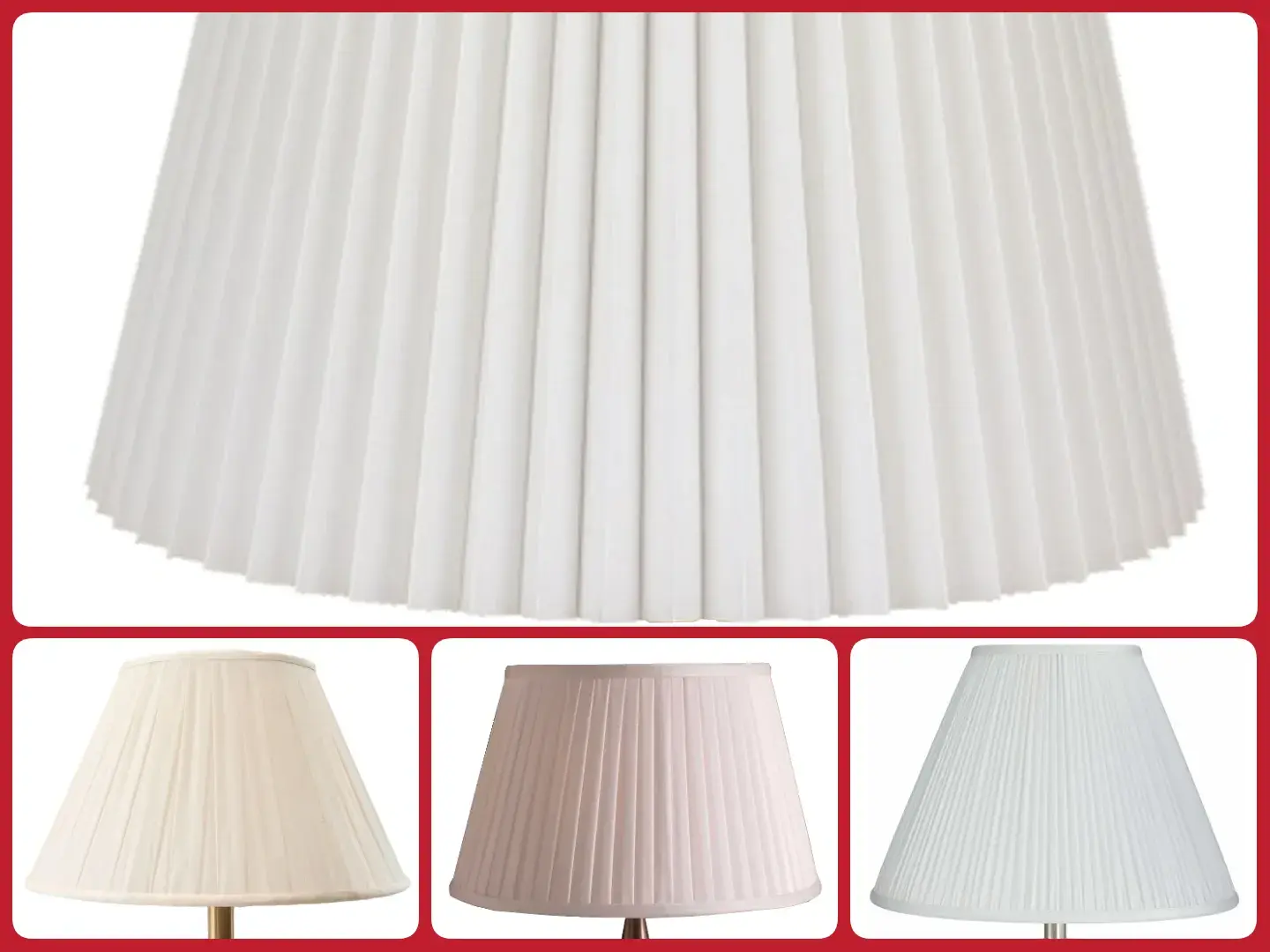 Selection of pleated lampshades