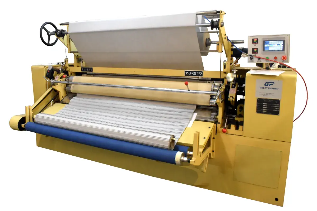 Fabric pleating machine