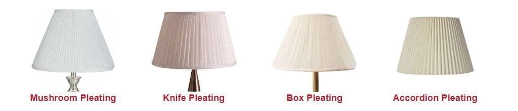 Selection of pleated lampshades