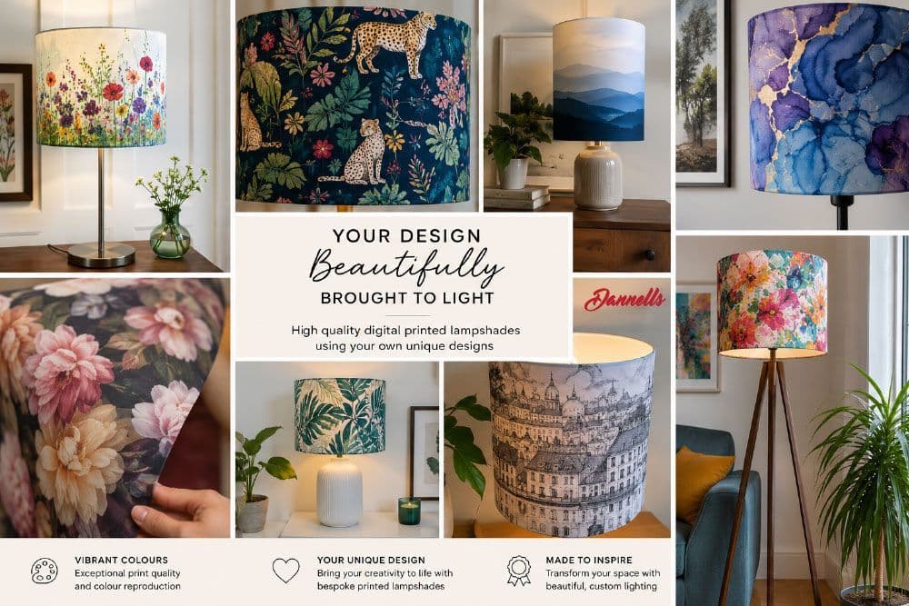 Lampshade printing service for lampshade makers and manufacturers