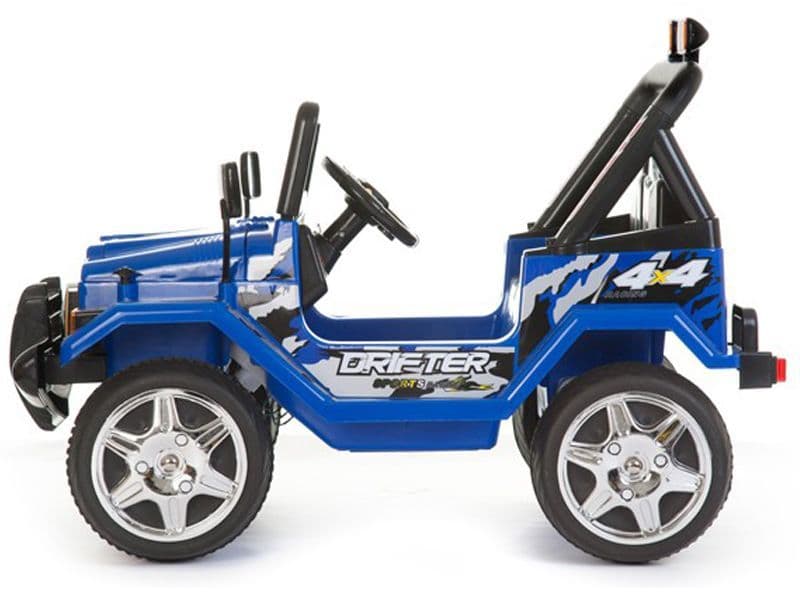 4x4 Truck Style Blue Jeep Kids Sit & Ride In Toy Car 12v Battery Powered