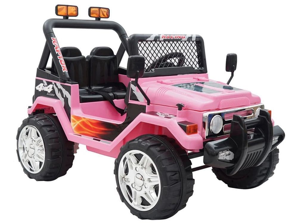 4x4 Truck Style Pink Jeep Kids Sit On Ride On Toy Car 12v