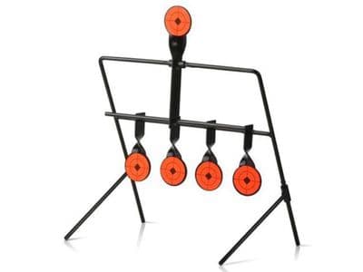 5 Metal Targets Spinning & Self Resetting Air & Airsoft BB Gun Shooting Practice Set