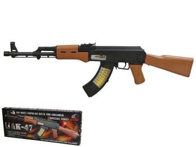 AK47 Rifle Replica Toy Gun with Sounds, Lights & Vibration Battery Operated 800-B1