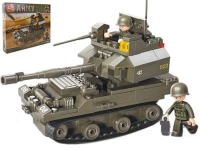 Army Battle Tank Military Vehicle Bricks Blocks Toy Sluban M38-B0282
