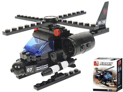 Army Helicopter Military Aircraft Bricks Blocks Toy Sluban M38-B0587G