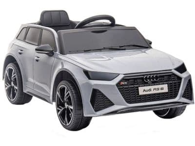 Audi RS6 Grey Licensed 12v Electric Ride on Toy Car with Parental Control
