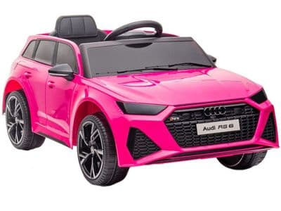 Audi RS6 Pink Licensed 12v Electric Ride on Toy Car with Parental Control