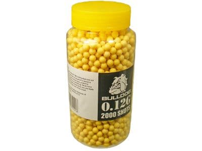 Bulldog 2000 x 6mm x 12g Yellow Polished Airsoft BB Gun Pellets In Tub