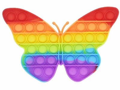 Butterfly Shape Rainbow 34 Simple Dimple Bubble Push Popper Fidget Toy