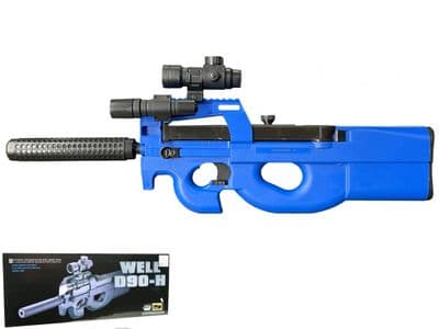 D90H BB Gun FN P90 PDW Replica Electric Airsoft Rifle Black 2 Tone