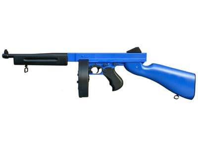 D98 BB Submachine Gun Thompson Replica Electric Airsoft Rifle Blue 2 Tone
