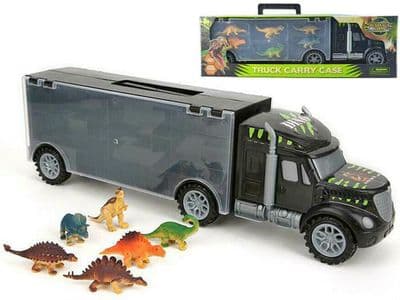 Dinosaur World Transport & Storage Toy Truck + 6 Dinosaurs Play Set
