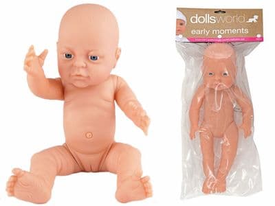 Dolls World Early Moments Anatomically Correct Newborn Baby Girl Doll 41cm