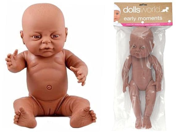 Black Newborn Baby Girl Doll Dolls World 8592 | Toy & Model