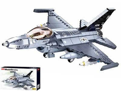 F-16 Falcon US Jet Fighter Bricks Blocks Construction Toy Sluban Army M38 B0891
