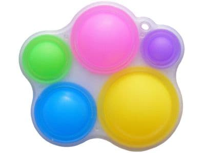 Frosted Colours 5 Simple Dimple Bubble Push Popper Fidget Toy ABS Frame