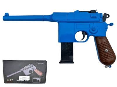 G12 Mauser C96 Machine Pistol Replica Spring Airsoft BB Gun Black 2 Tone Metal