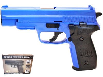 HA116 BB Gun P228 Replica Spring Airsoft Pistol Blue 2 Tone