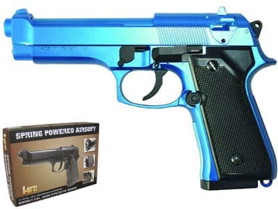 HA118 BB Gun Beretta M9 Replica Spring Airsoft Pistol Blue 2 Tone