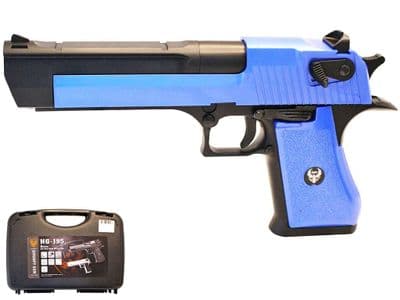 HG195 Airsoft Pistol Desert Eagle Replica Gas Blowback BB Gun Black 2 Tone