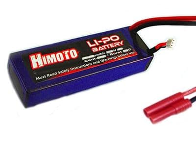 Himoto 7.4v 3300mah 2s 25c LiPo Battery Power Pack Banana Connector LP7433