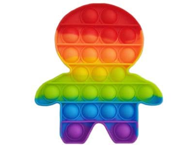 Human Shape Rainbow 25 Simple Dimple Bubble Push Popper Sensory Fidget Toy