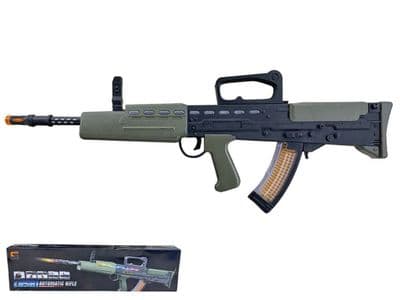 L85A1 SA80 Army Rifle Replica Toy Gun with Sounds, Vibration & Lights Battery Operated AK-85D