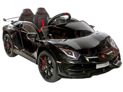 Lamborghini Aventador SVJ Official 12v Electric Ride on Car Black with Parental Control