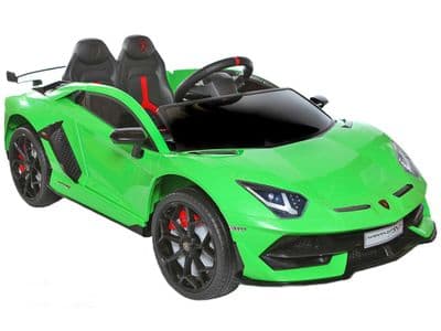 Lamborghini Aventador SVJ Official 12v Electric Ride on Car Green with Remote Control