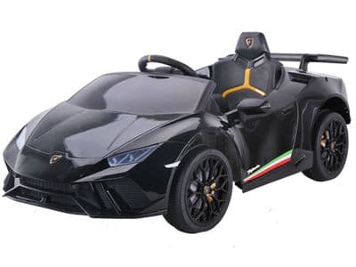 Lamborghini Huracan Black Official 12v Electric Ride on Car with Parental Control