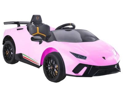 Lamborghini Huracan Pink Official 12v Electric Ride on Car with Parental Control