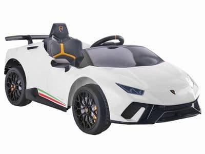 Lamborghini Huracan White Official 12v Electric Ride on Car with Parental Control