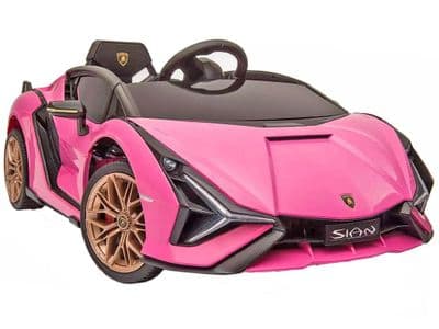Lamborghini Sian Pink 12v Electric Ride on Toy Car Licensed