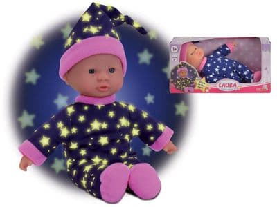 Laura Little Star 20cm Baby Doll with Glow in the Dark Stars Soft Body Outfit
