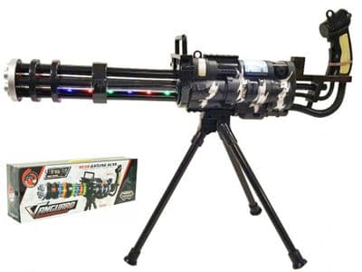 M134 Gatling Replica Toy Machine Gun with Lights, Sounds & Vibration Battery Operated 595-9