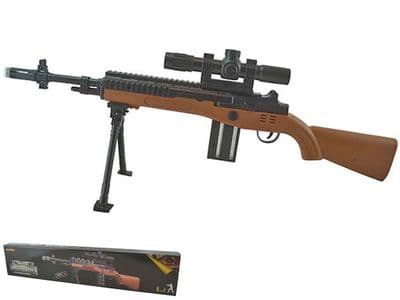 M14 Sniper Rifle Toy Gun with Lights, Sounds & Vibration Battery Operated 831B