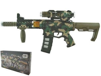 M4 Rifle Replica Toy Gun with Sounds, Vibration & Lights Battery Operated 826M
