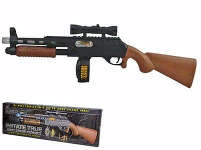 M500 Shotgun Replica Toy Gun with Lights, Sounds & Vibration Battery Operated 803B-2