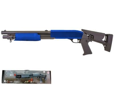 M56C BB Gun Franchi SAS Replica Tri Shot Spring Airsoft Shotgun Black 2 Tone