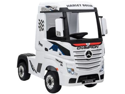 Mercedes Benz Actros Artic HGV Lorry White 12v Licensed Ride On Truck + Parental Control