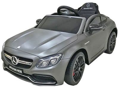 Mercedes Benz C63 AMG Official 12v Electric Kids Ride on Car Matt Grey with Remote Control