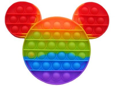 Mouse Head Shape Rainbow 42 Simple Dimple Bubble Push Popper Fidget Toy