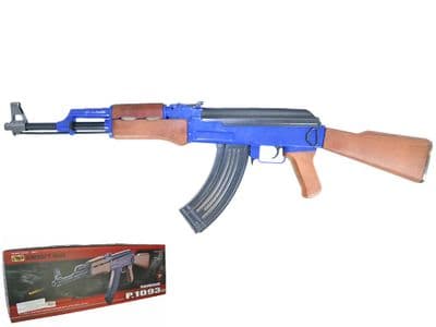 P1093 AK47 Kalashnikov Replica BB Gun Spring Airsoft Assault Rifle Blue 2 Tone