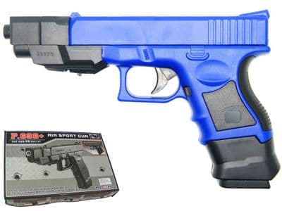 P698+ BB Gun 33 Tactical Style Spring Airsoft Pistol Blue 2 Tone