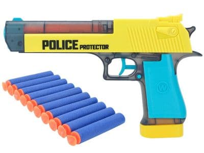 Police Desert Eagle Replica Toy 2 In 1 Soft Dart Gun & Water Pistol 648-37