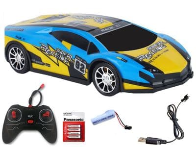 Radio Control Lamborghini Style Toy Racing Car 1/16 Scale + Battery & USB Charge Lead