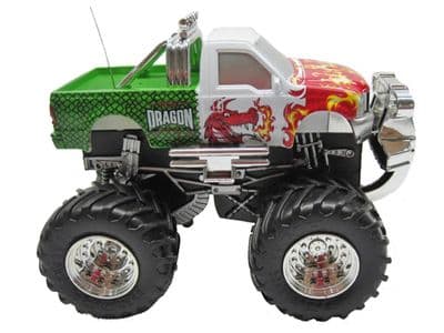 Radio Control Monster Truck Red Dragon 1/43 Scale Official Mini RC Model
