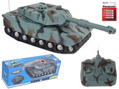 Radio Control Tank Toy Military Army Battle Play Vehicle 1/24 with Sounds & Lights