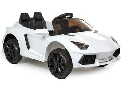 Ride on Car 12v Electric Lamborghini Aventador Style with Parental Control White